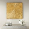VisioGear Hand Painted Dimensional Resin Wall Art for Hallway Office Wall Decor, Gold, 30"*30"*1.25" - 2 of 4
