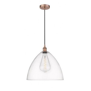 Edison Dome - 1 Light Cord Hung Pendant In Industrial Style-17.75 Inches Tall and 16 Inches Wide - 1 of 1