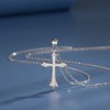 BEAFUP Sterling Silver Cross Pendant Necklace for Women, Minimalist Choker Chain,Tarnish-Resistant, Perfect for Daily Wear - 4 of 4