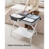 SONGMICS Luggage Rack with Fabric Storage Shelf Suitcasa Stand for Guest Room Bedroom Holds up to 110 lb - 3 of 4
