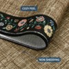 Washable Living Room Rug Floral Bordered Area Rugs Soft Thin Indoor Carpet  Modern Throw Aesthetic Mat Non Slip - 4 of 4