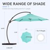 HYLEORY Outdoor Curvy Cantilever Umbrella with Sand Bag Base, Size: 132"/144" - 4 of 4