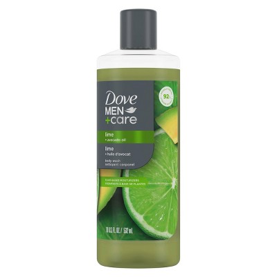 Dove Men+Care Reinvigorating Lime + Avocado Plant Based Hydrating Body Wash - 18 fl oz