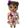 Doll Clothes Superstore Handmade Pink Flower Dress for 12-Inch Baby Alive & Little Baby Dolls - 2 of 4