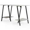 Signature Design by Ashley Casual Bayflynn Home Office Desk with 2 Fixed Shelves, White - 2 of 4