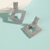 SOHI Women's Crystal Silver Party Drop Earrings - 2 of 4