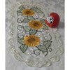 Jiallo Sunflower Embroidered Cutwork Rectangular Table Runner, 14 by 28 inch Table Linen Decor, Water Resistance, Machine Wash safe - 4 of 4
