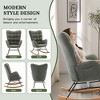 Rocking Chair, Upholstered Rocking Chair With Backrest and Pockets for Living Room, Bedroom, Balcony - 2 of 4