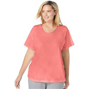 Smart & Sexy Women's Oversized Graphic V-Neck Sleep Shirt, Blushing Rose  (Love), XXX Large