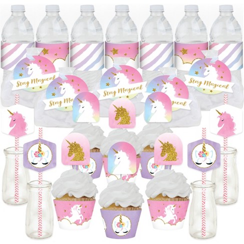Big Dot Of Happiness Rainbow Unicorn - Magical Unicorn Baby Shower Or Birthday  Party Favors And Cupcake Kit - Fabulous Favor Party Pack - 100 Pieces :  Target