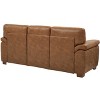 Vintage Brown Polyester Three?Seat Sofa - 3 of 4