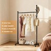Rack Metal Coat Rack with Wheels, Rolling Closet Rack with Wheels, Metal Coat Rack Freestanding for Small Space Corner Bedroom Hallway Entryway - 4 of 4
