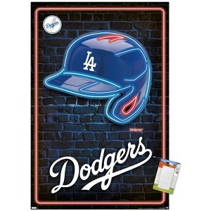 Trends International MLB Los Angeles Dodgers - Neon Helmet 23 Unframed Wall Poster Prints - 1 of 4