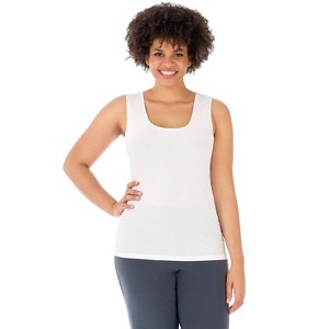 Rekucci Curvy Woman Travel in Style Scoop Neck Tank Top – Comfortable, Flattering & Wrinkle-Resistant - Black , 2X - 1 of 3