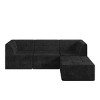 Single seat sofa Compressed Sectional Sofa Modern Minimalist Style Corduroy Couch, Sleeper Sofa for Living Room, Bedroom - 2 of 4