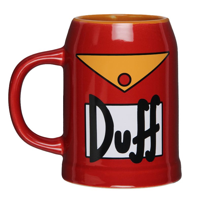 The Simpsons Duff Beer Mug Stein 24 Oz Ceramic Cup Red, 3 of 5