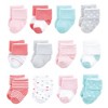 Luvable Friends Cotton Rich Baby Terry Socks 24-Pack, Coral Dots - 2 of 3