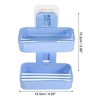 Unique Bargains Plastic Soap Dish Keep Soap Dry Soap Cleaning Storage Drill Free Soap Holder for Home Bathroom Kitchen 1 Pc - 4 of 4