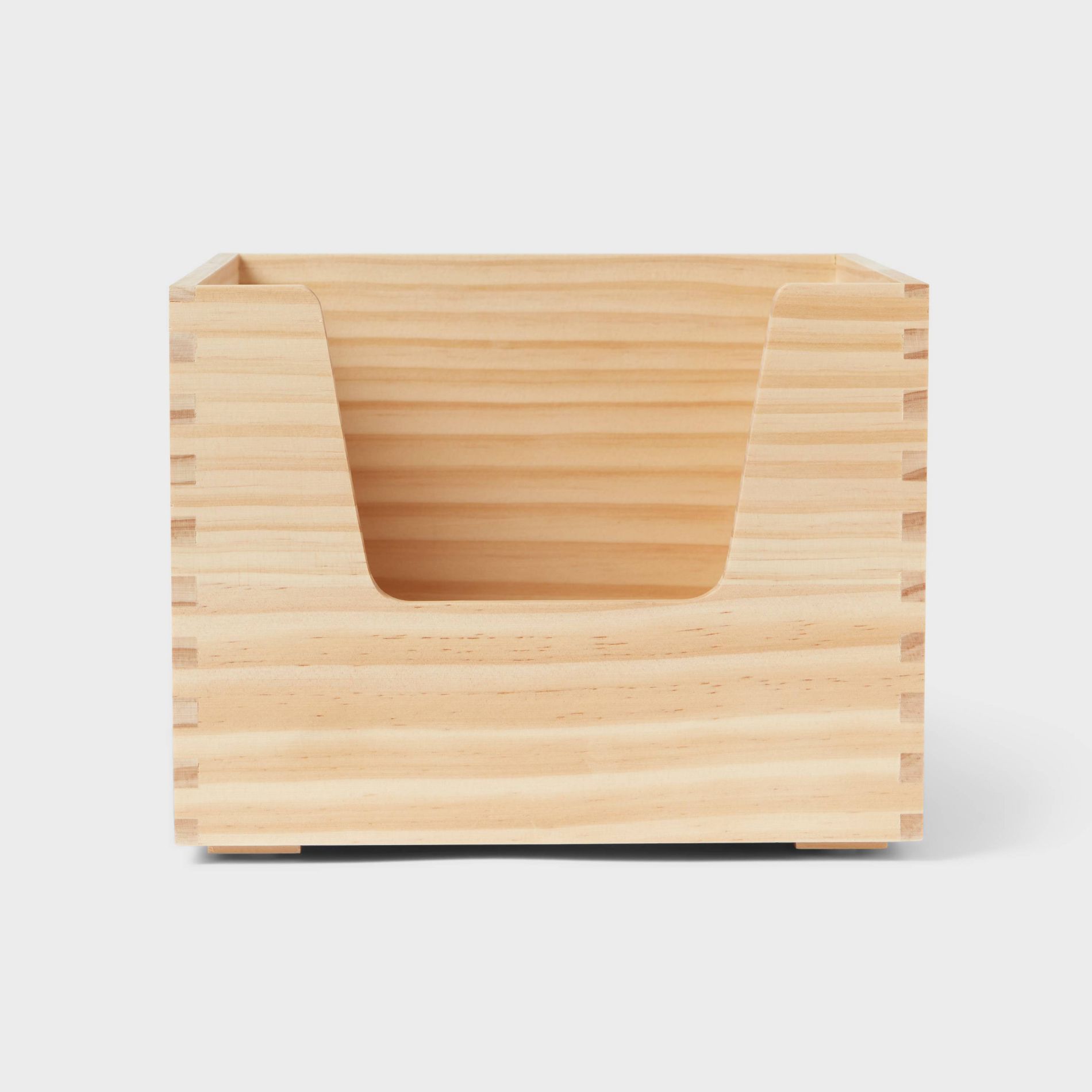 Small Stackable Kids' Wood Storage Bin Natural - Pillowfort™