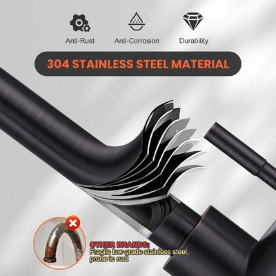 Oil Rubbed Bronze Single-Handle Pull-Down Sprayer Kitchen Faucet