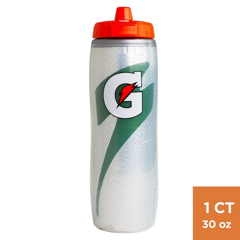 Gatorade 30oz Insulated Squeeze Water Bottle - Gray, 1 of 7