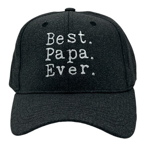 Best Papa Ever Hat Funny Sarcastic Fathers Day Novelty Cap - Crazy Dog Black Standard - image 1 of 4