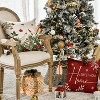 Set of 4 Christmas Cardinal Home Sweet Home Poinsettia Holly Berries Throw Pillow Covers, 18 x 18 Inch - 2 of 4