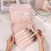 Pink Clear Makeup Pouch – Small Cosmetic Bag & Large Unisex Travel Toiletry Kit - 3 of 4
