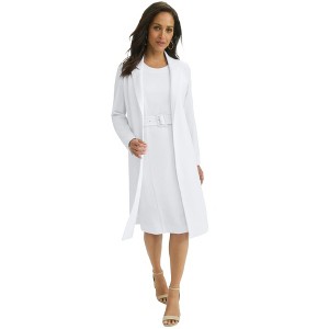 Jessica London Women's Plus Size Belted Jacket Dress - 1 of 4