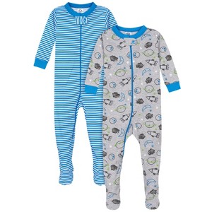 Gerber Baby Boys' Footed Pajamas, 2-Pack - 1 of 4