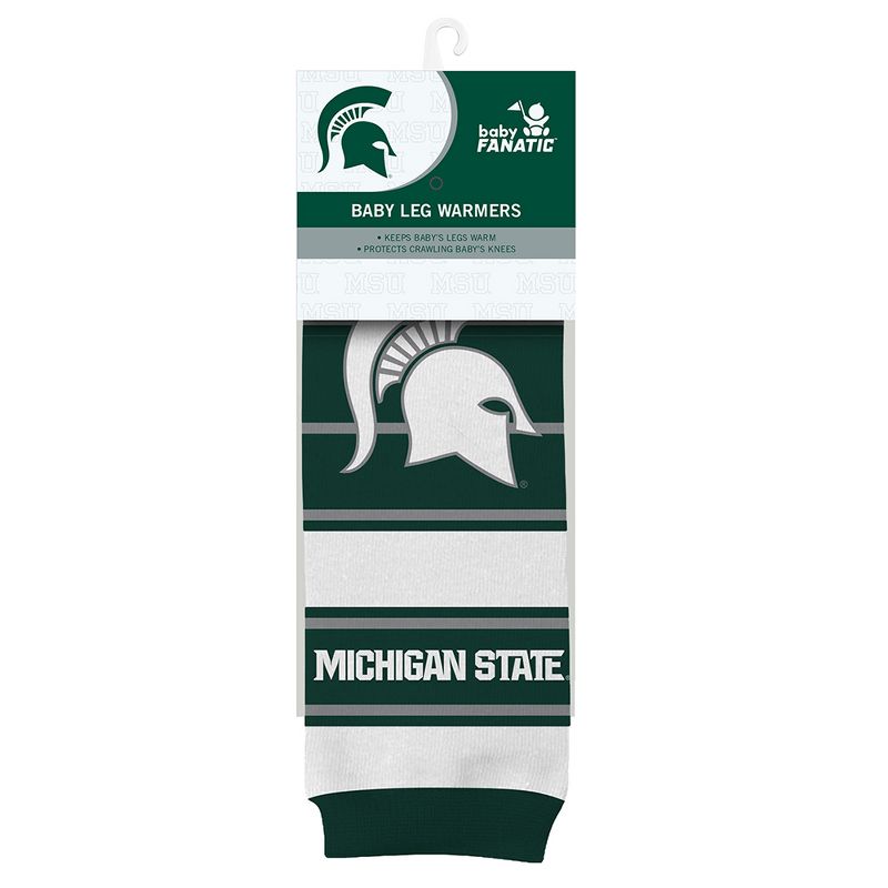 Baby Fanatic Officially Licensed Toddler & Baby Unisex Crawler Leg Warmers - NCAA Michigan State Spartans, 1 of 7