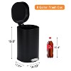 8 Gallon (30L) Stainless Steel Step-On Trash Can with Quiet Soft-Close Lid, Fingerprint-Resistant Rust-Proof Garbage Bin with Secure Bag Ring - 3 of 4