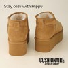 CUSHIONAIRE Hippy Women’s Platform Ankle Boots – Genuine Suede, Faux Fur Lining, Cozy Winter Slip-On Design, Comfortable Footwear - 3 of 4