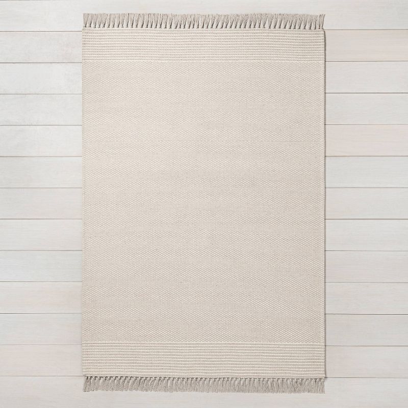 Textured Border Stripe Area Rug - Hearth & Hand™ with Magnolia, 1 of 11