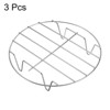 Unique Bargains Stainless Steel Wire Round Cooking Rack for Roasting Baking 3 Pcs - 3 of 4