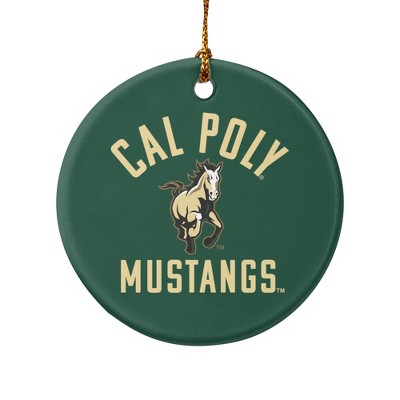Cal Poly Mustangs Logo Porcelain Holiday Christmas Tree Ornament