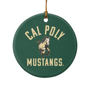 Cal Poly Mustangs Logo Porcelain Holiday Christmas Tree Ornament - 1 of 4