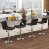 Tangkula 4 PCS Bar Stools PU Leather Swivel Bar Chairs Height Adjustable Upholstered Barstools - 2 of 4