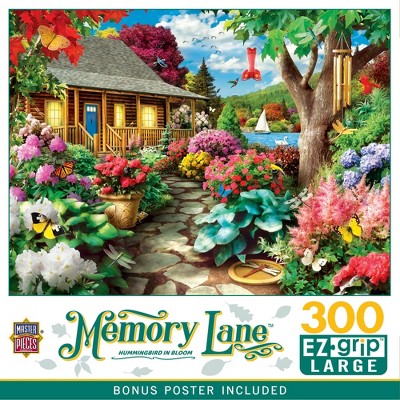 MasterPieces 300 Piece EZ Grip Jigsaw Puzzle - Hummingbird in Bloom - 18"x24"