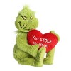 Aurora Large Stole My Heart Grinch Dr. Seuss Whimsical Stuffed Animal Green 15" - image 2 of 4