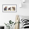 Courtside Market Classic Hues Portrait Frame Collection Grey 10"x20" 3-5x7 Openings - 2 of 2