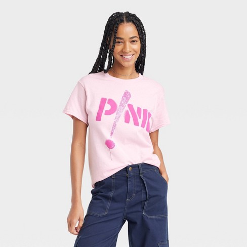 Women's Pink! Graphic Short Sleeve T-shirt - Pink : Target 