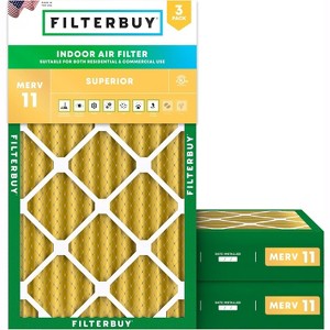 Filterbuy 8x24x4 Air Filter (3-Pack), Pleated MERV 11 Allergen Defense Replacement HVAC AC Furnace Filters (Actual Size: 8.00 x 24.00 x 3.63) - 1 of 4