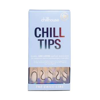 Chillhouse Chill Tips Nail Art Press On Fake Nails - The Chill Line - 24ct
