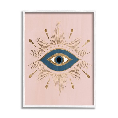 Stupell Industries Evil Eye Glam Boho Pattern Framed Giclee, 16 x 20