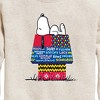 Boys' - Peanuts - Snoopy Patchwork Doghouse Graphic Long Sleeve Fleece Sweatshirt - 2 of 4