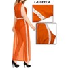 LA LEELA Women's Summer Vacation Beachwear Long Bathing Suit Open Front Soft Beach Holiday Swimwear Coverups Duster Cardigan - 2 of 4