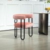 Sapphtopaz Dining Chair Upholstered Barrel Chairs with Half-Round Back and Metal Legs Arm Chairs Set of 2 for Dining Room, Kitchen - 3 of 4