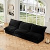 Upholstered Sectional Sofa, Modern 3 Seater Armless Sectional Sofa, Sectional Sofas with Corduroy Fabric and Wood Frame-Cuddlewood - 3 of 4