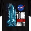 NASA Your Launchpad Awaits Men’s Black Short Sleeve Tee - 2 of 4